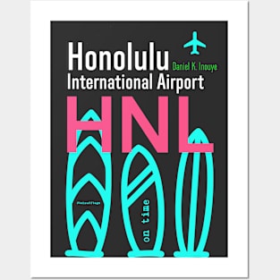 Hawaiian style airport HNL Posters and Art